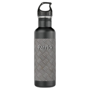 Embossed Aluminum Metal Look Custom Water Bottle