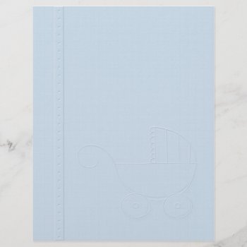 Embossed Baby Carriage Paper - Blue by FamilyTreed at Zazzle