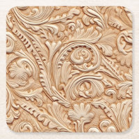 Embossed beige faux leather