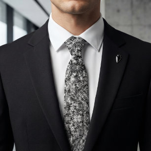 Embossed Black-Gray Neck Tie