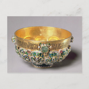 Embossed bowl set postcard