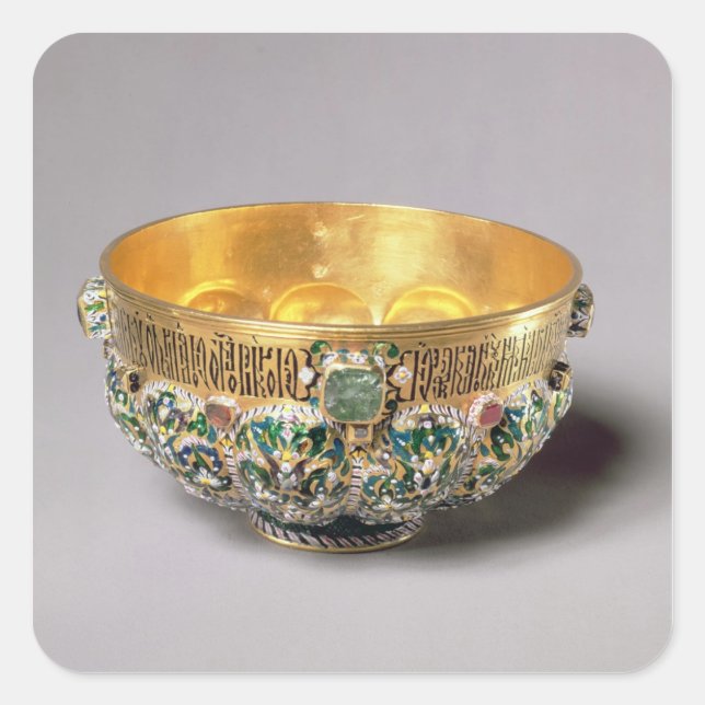 Embossed bowl set square sticker (Front)