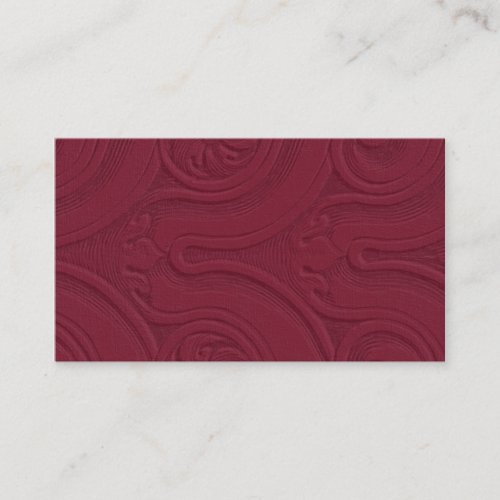 Embossed Burgundy Background Business Card