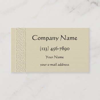Embossed Celtic Border Business Card by timelesscreations at Zazzle