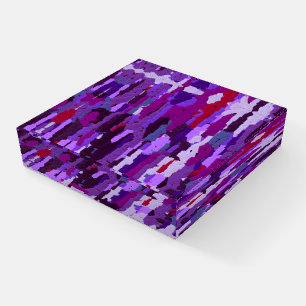 Embossed Chalk Shades of Purple and Red Paperweight