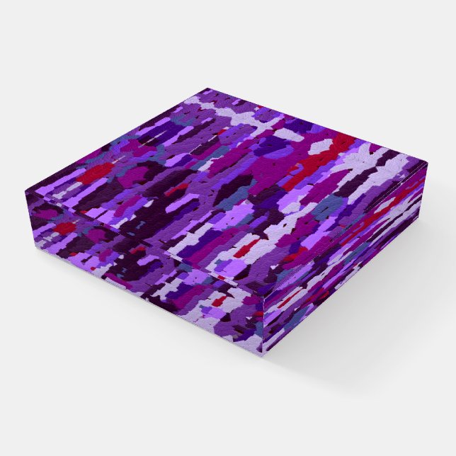 Embossed Chalk Shades of Purple and Red Paperweight (Angled)