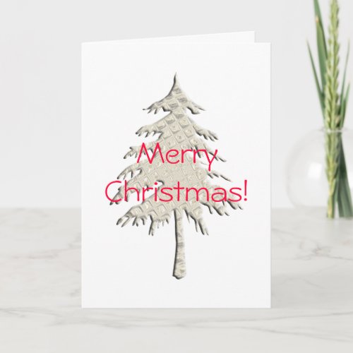 Embossed Christmas Tree Holiday Card