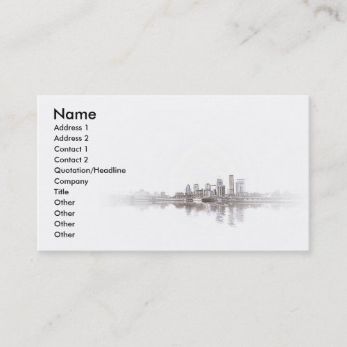 Embossed City Business Cards