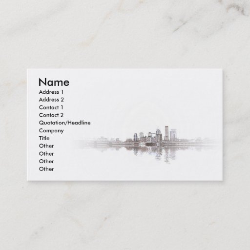 Customizable Embossed City Business Cards