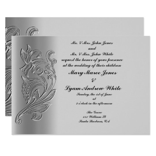 Embossed Classic Wedding invitation | Zazzle.com