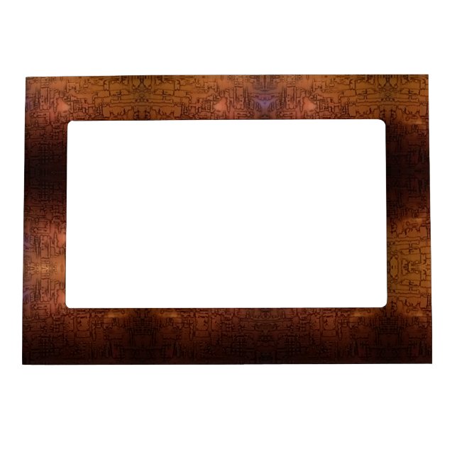 embossed copper circuit pattern magnetic frame (Front)