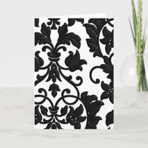 "Embossed" Damask, Black Card