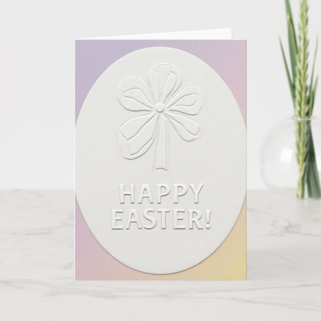 Embossed Easter Greeting Card (Front)