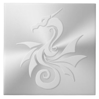 Embossed-effect Tribal Dragon Ceramic Tile