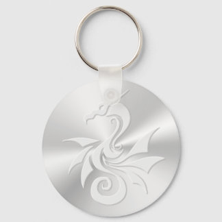 Embossed-effect Tribal Dragon Keychain