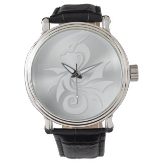 Embossed-effect Tribal Dragon Watch