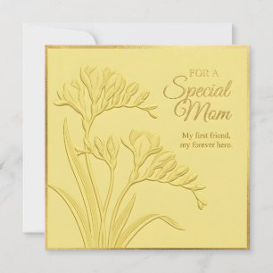 Embossed Floral Mother's Day Card