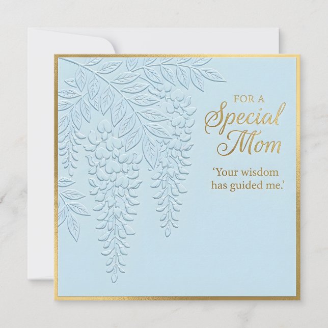 Embossed Floral Mother's Day Card (Front)