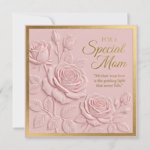 Embossed Floral Mother's Day Card
