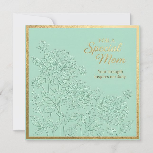 Embossed Floral Mother's Day Card (Front)