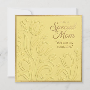 Embossed Floral Mother's Day Card