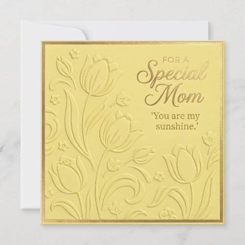 Embossed Floral Mother's Day Card