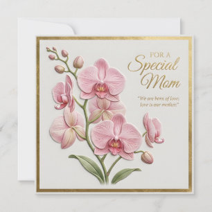 Embossed Floral Mother's Day Card