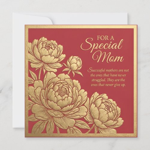 Embossed Floral Mother's Day Card