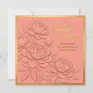 Embossed Floral Mother's Day Card