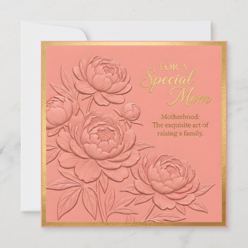 Embossed Floral Mother's Day Card