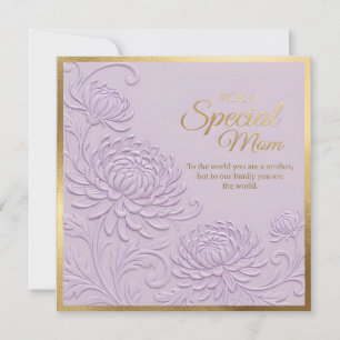 Embossed Floral Mother's Day Card
