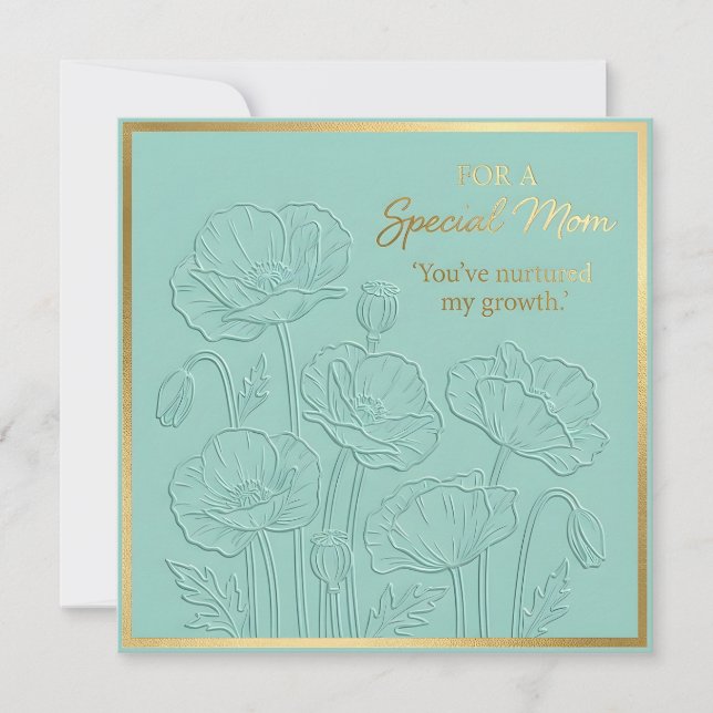 Embossed Floral Mother's Day Card (Front)