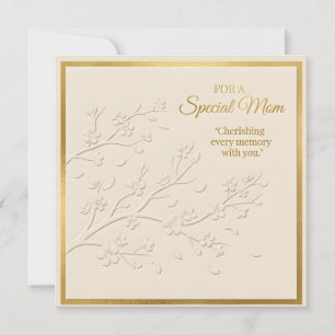 Embossed Floral Mother's Day Card