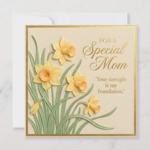 Embossed Floral Mother's Day Card
