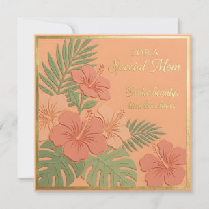 Embossed Floral Mother's Day Card