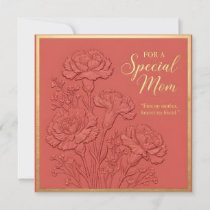 Embossed Floral Mother's Day Card