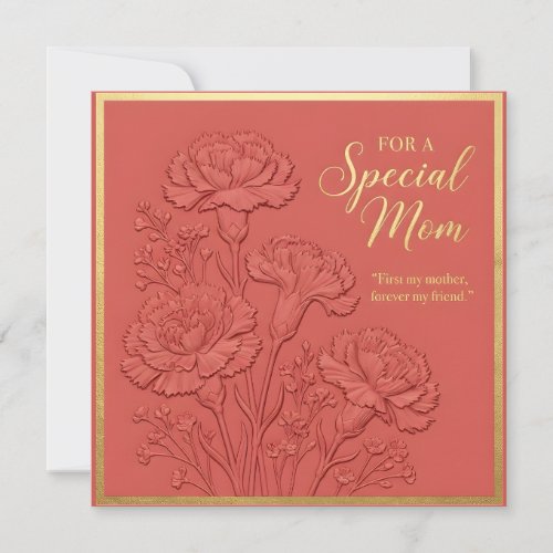 Embossed Floral Mother's Day Card