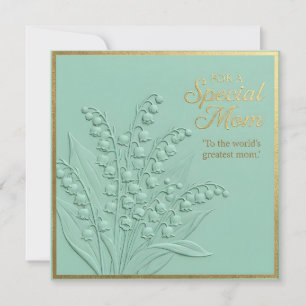 Embossed Floral Mother's Day Card