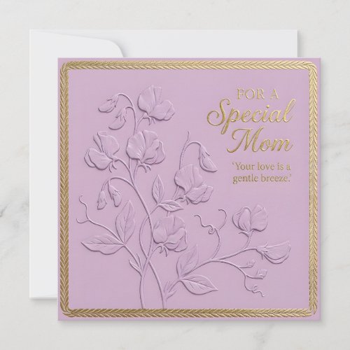 Embossed Floral Mother's Day Card