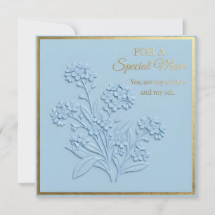 Embossed Floral Mother's Day Card