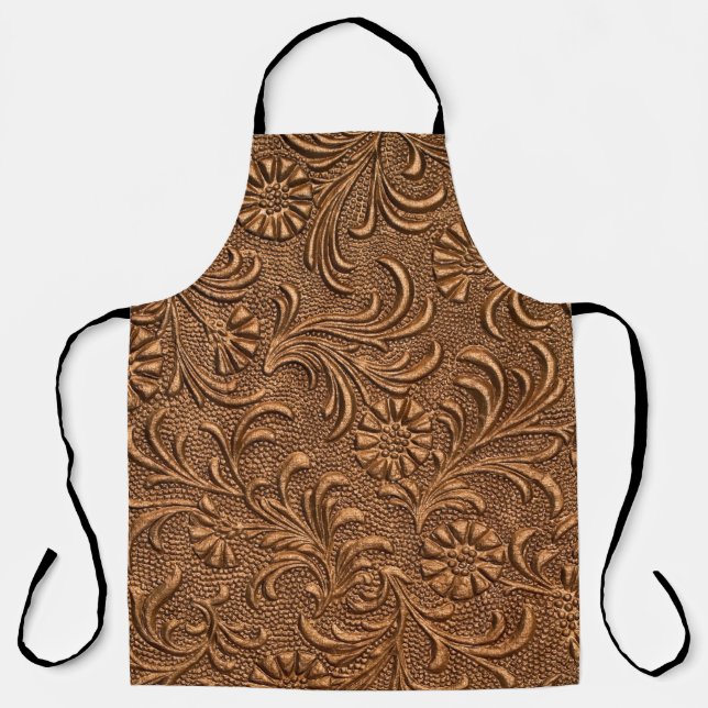 embossed floral panel, copper apron (Front)