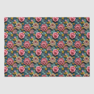 Embossed Floral  Tissue Paper