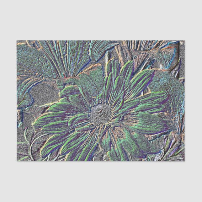 Embossed Flowers Tissue Paper (Front)