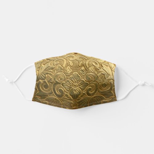 Embossed Gold Adult Cloth Face Mask