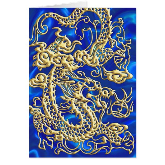 Embossed Gold Dragon Cards (Front)