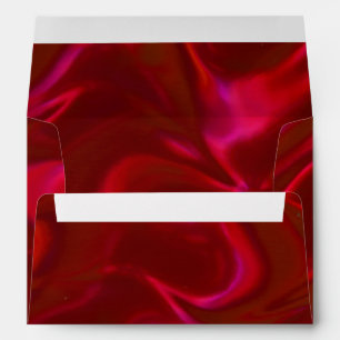 Embossed Gold Dragon on Red Satin Print Envelope