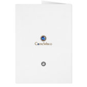 Embossed Gold Dragon on Turquoise Satin Print Cards (Back)
