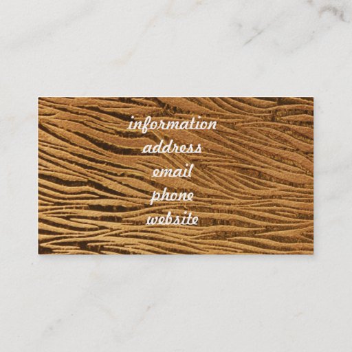 Customizable Embossed Gold Leather Image Business Card