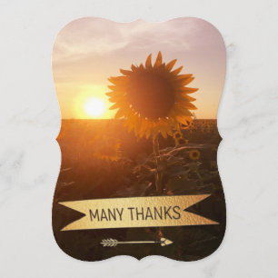 EMBOSSED GOLD MANY THANKS THANK YOU CARD