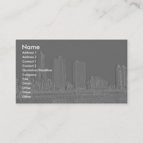 Embossed Harbor City Business Card